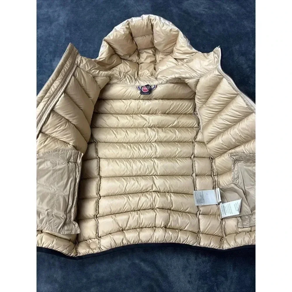 Colmar Girls Bronze Metallic Hooded Puffer Coat Jacket Size 12 Year Quilted